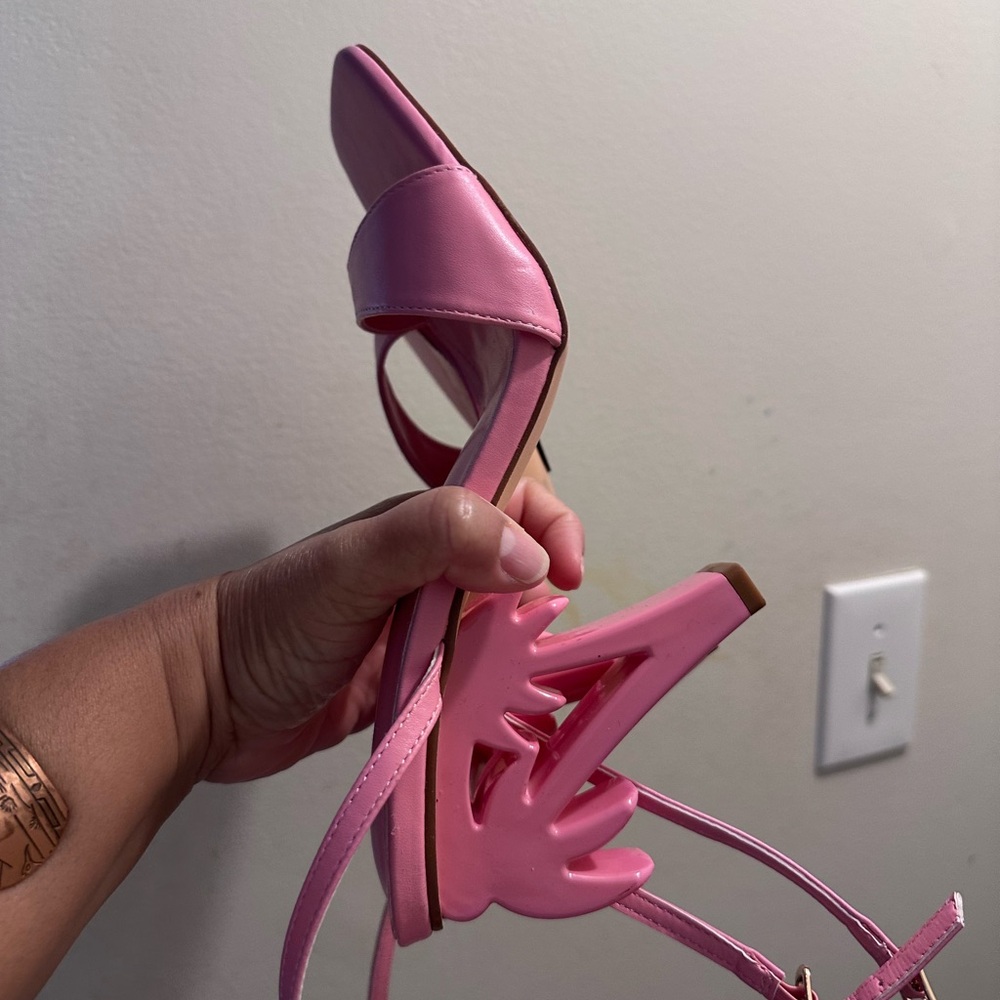 Pink Women's Sculpted Heel Sandals